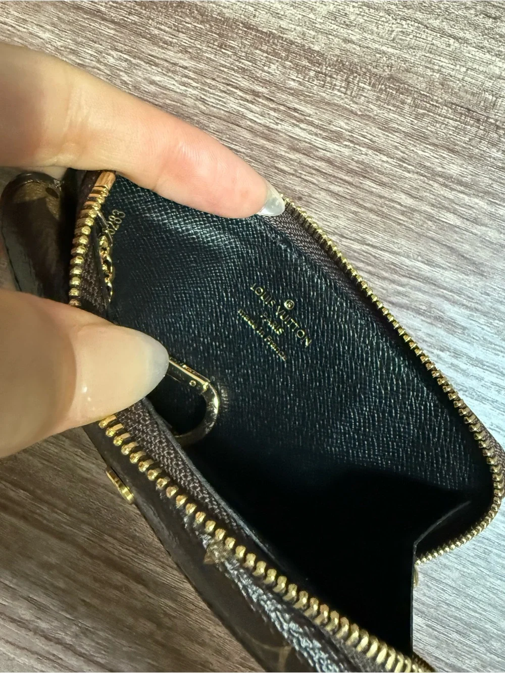 Louis Vuitton Monogram Canvas Brown & Gold Envelope Card Pouch